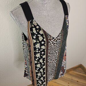 DR2 Patchwork Floral Animal Print Tank Top